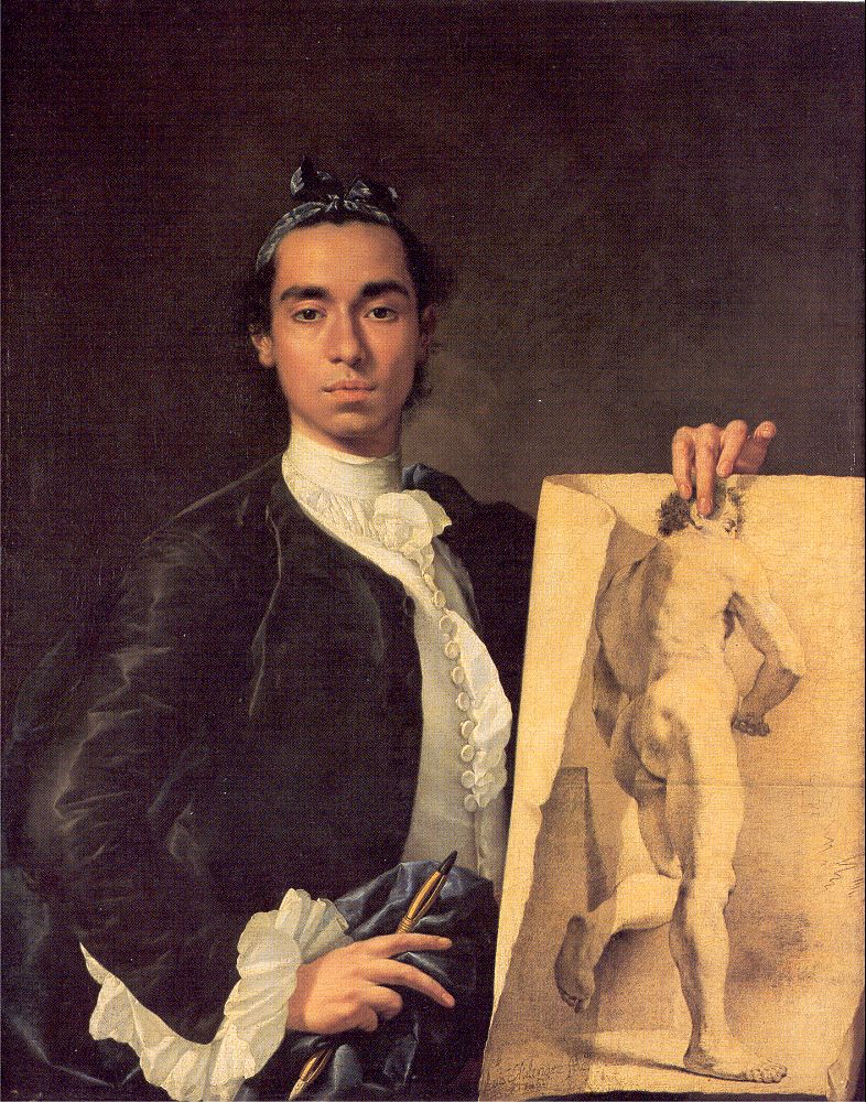 Portrait of the Artist Holding a Life Study